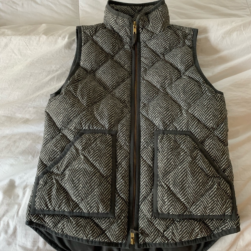 jcrew herringbone vest